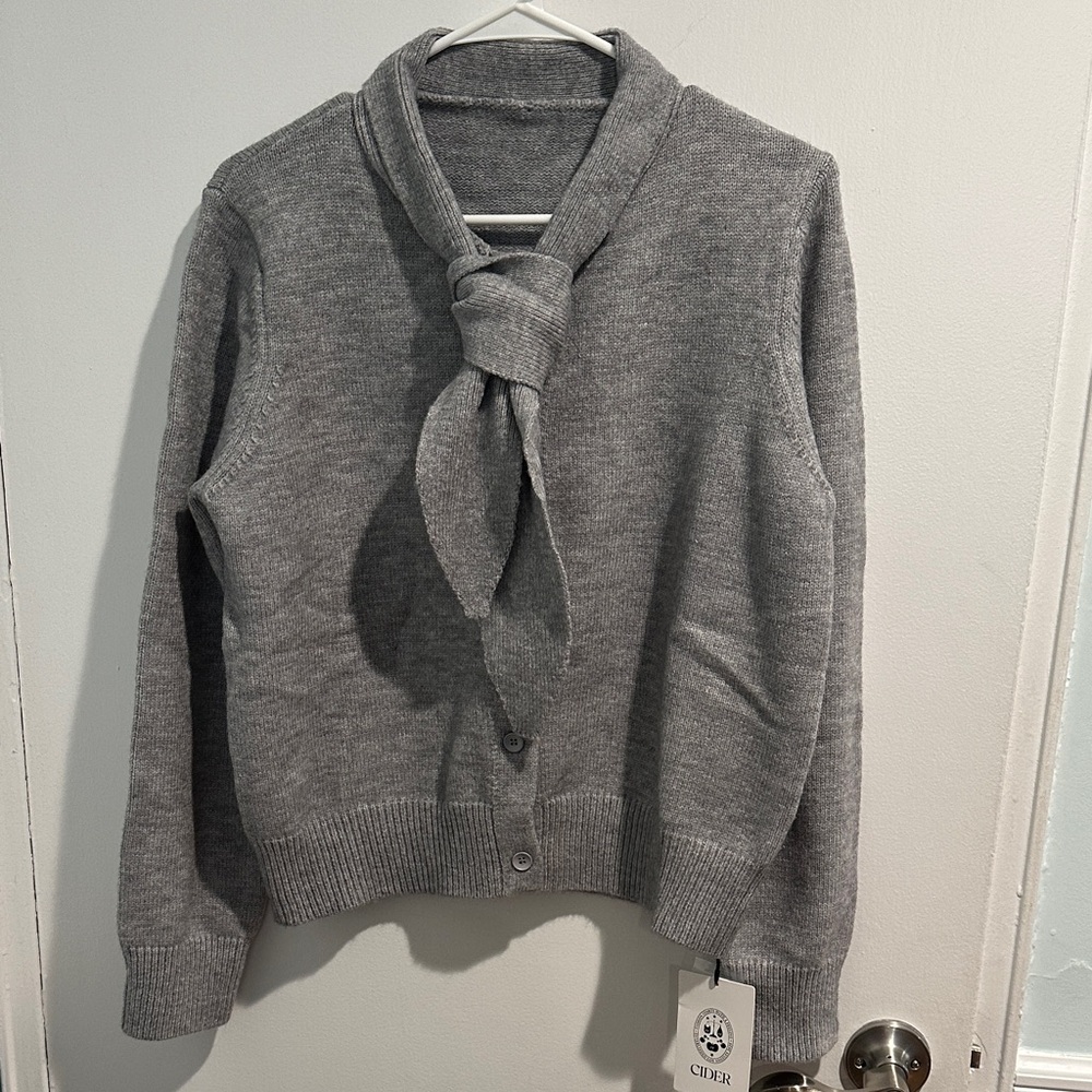 Brand New!! Cider gray knit cardigan
